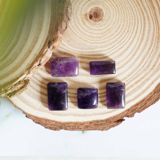 Amethyst Pebble (Rectangle Set of 5)